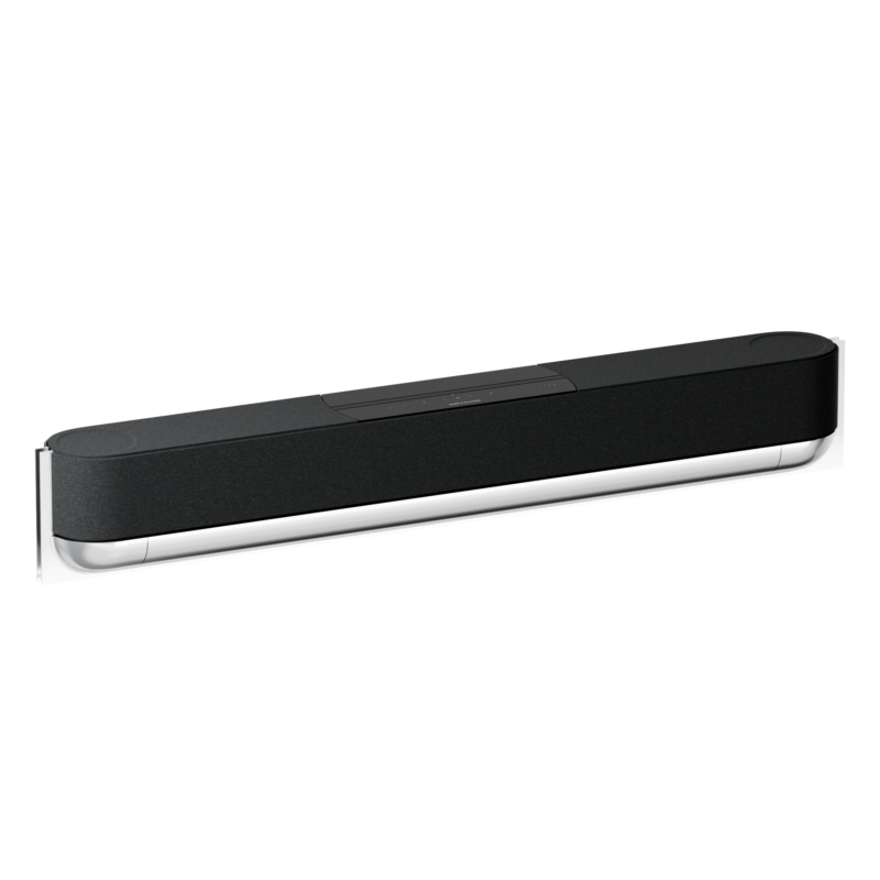 Barre de son Bang & Olufsen Beosound Theatre en aluminium naturel et cover grey melange