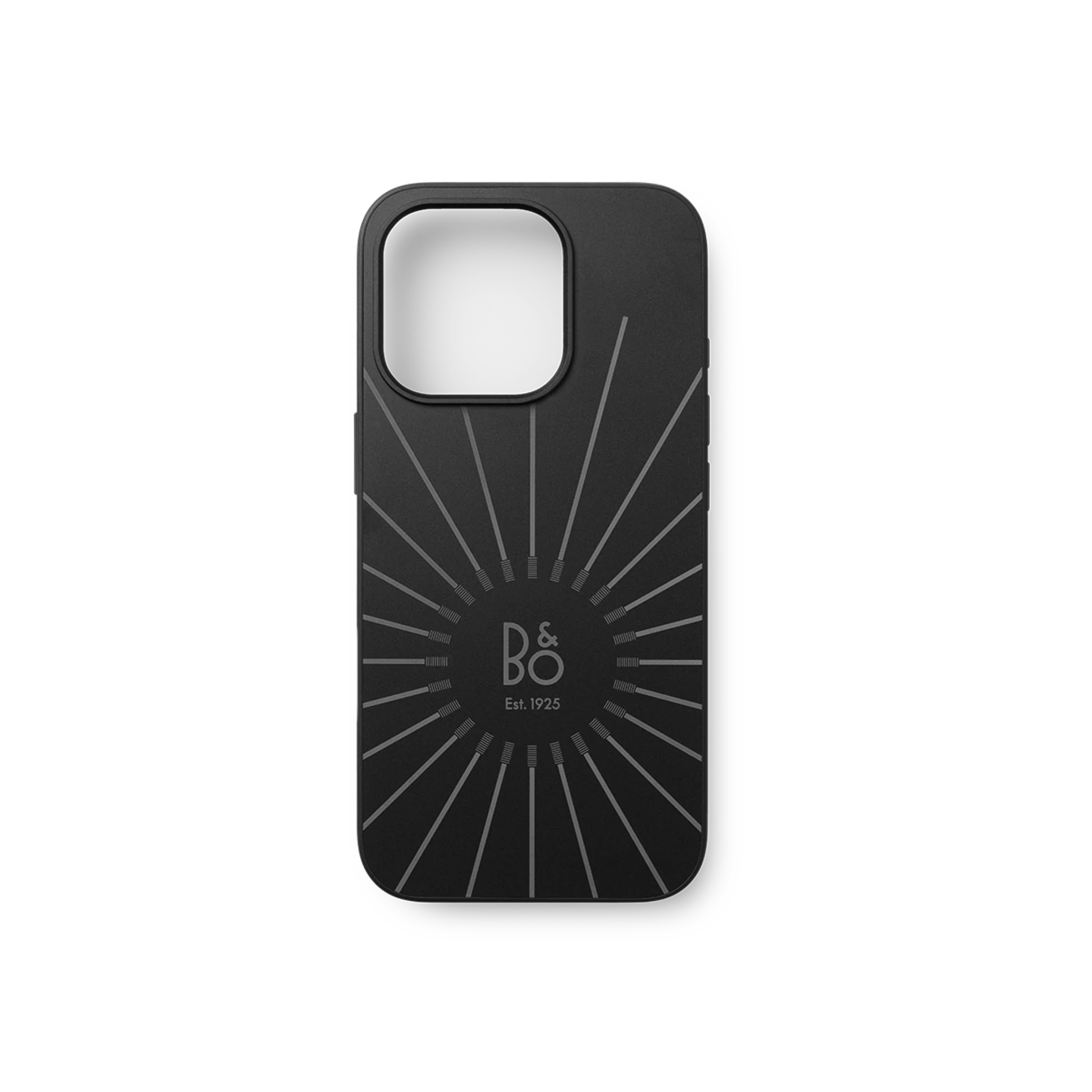 Coque iphone 16 pro et 16 prox max avec logo gravé B&O en aluminium black anthracite