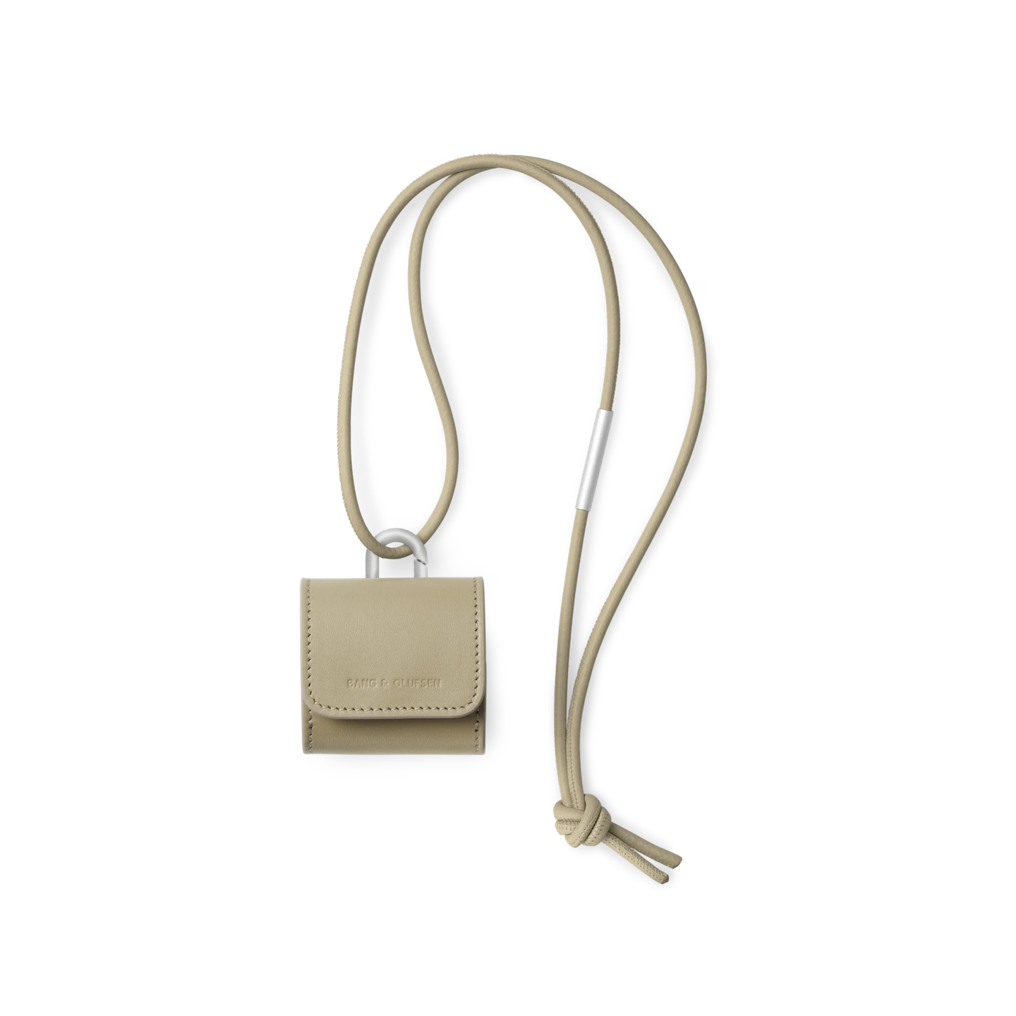 Pochette en cuir pour écouteur Beo Grace en seashell grey